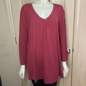 Sejour (Nordstrom) Beautiful V-Neck Blouse Top Shirt size 3X